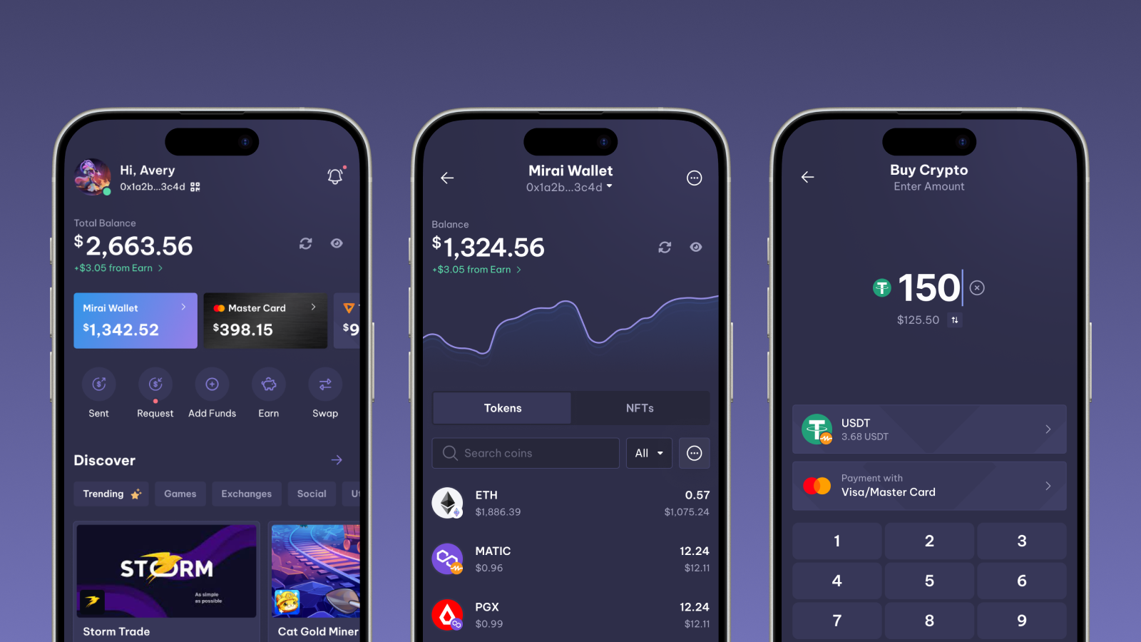 Mirai Wallet app